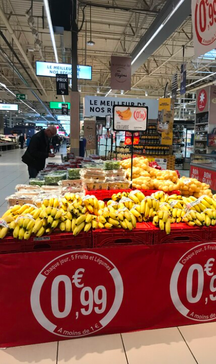 Pricing of bananas within a retailer