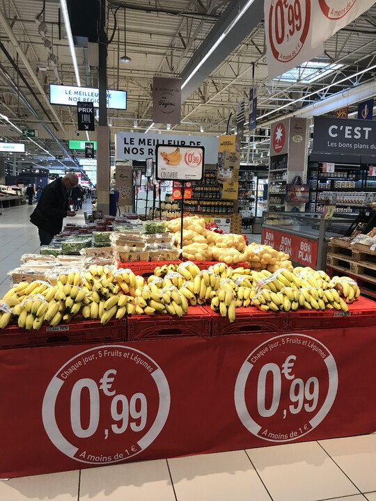 Pricing of bananas within a retailer