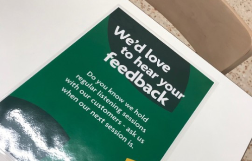  UK grocery market feedback flyer for Morrisons 